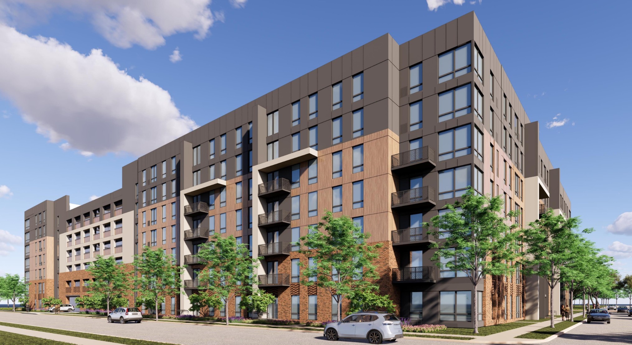 Exterior rendering of Troubadour student apartments