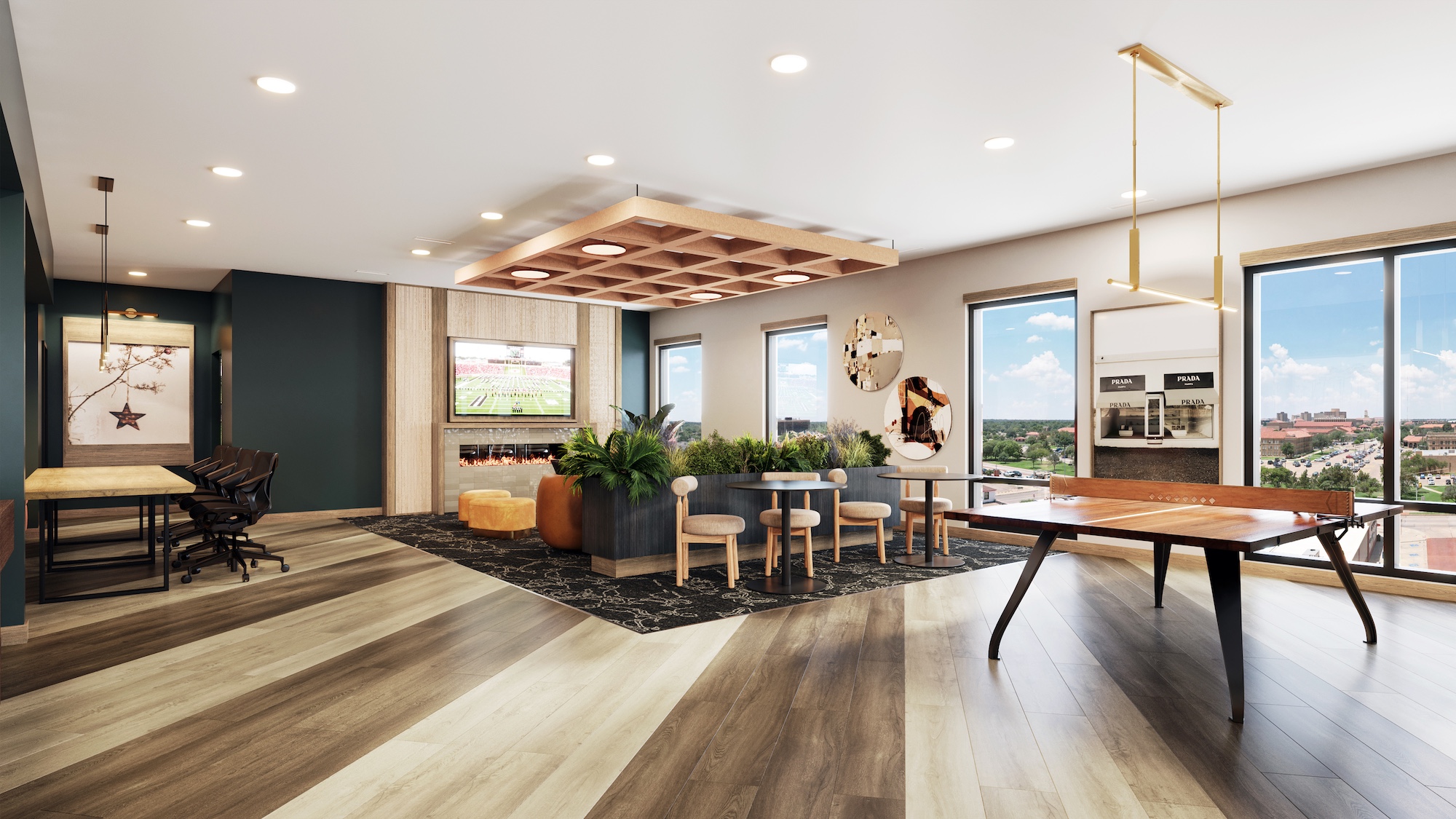 Lounge club terrace rendering