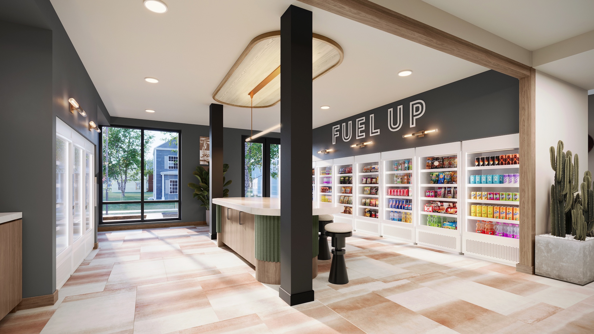 market lobby rendering