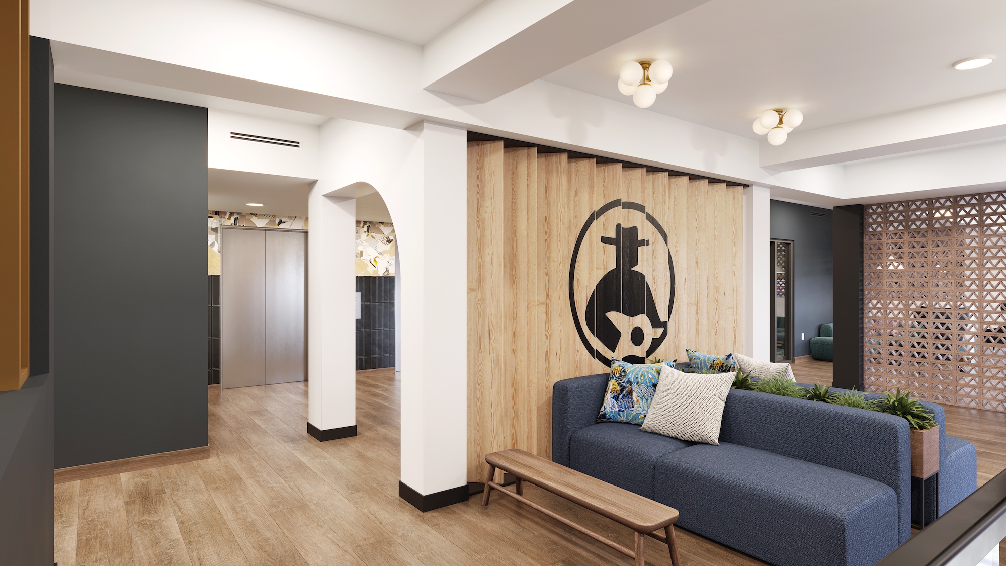 mezzanine lounge rendering