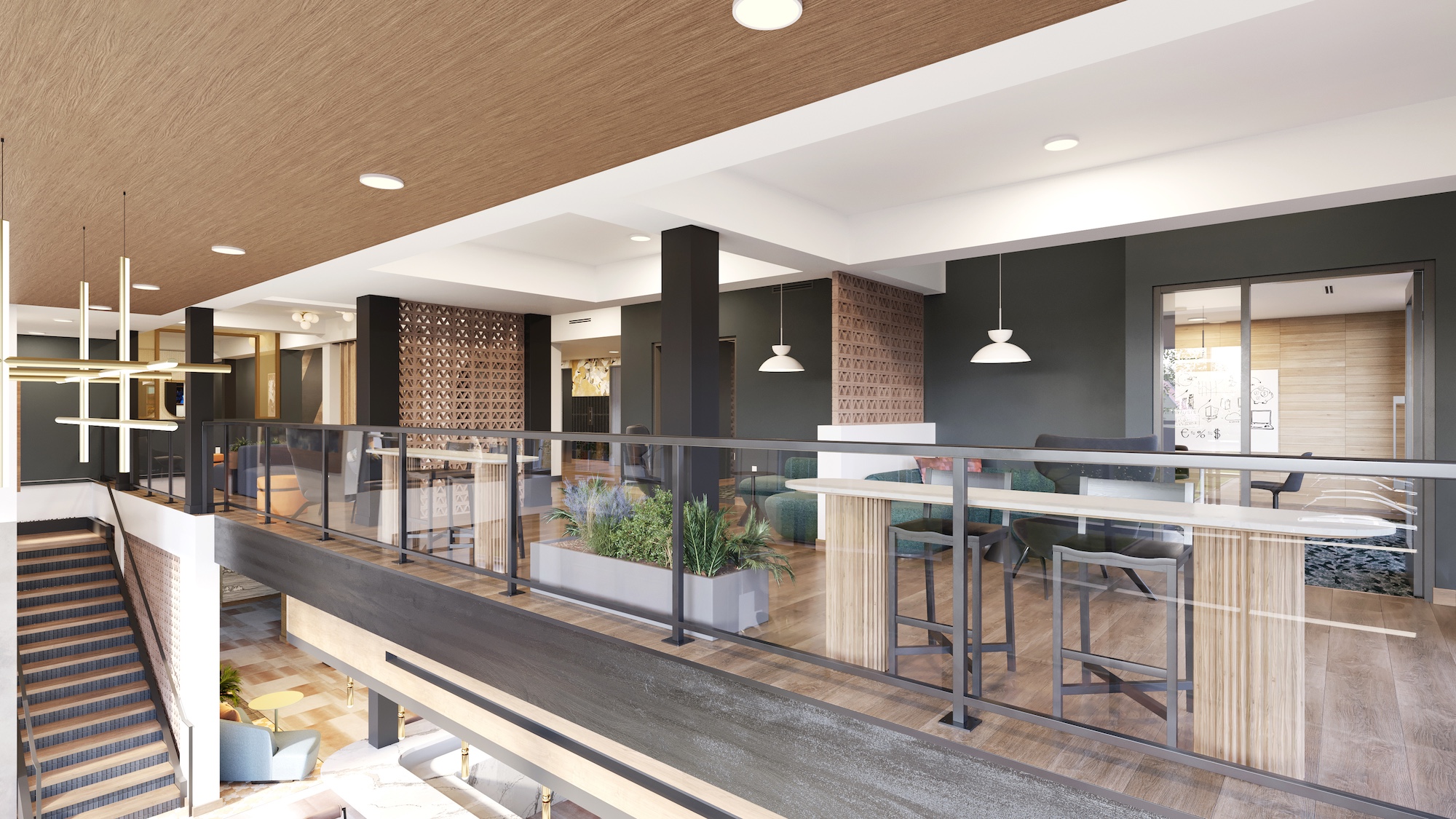 mezzanine overlook rendering